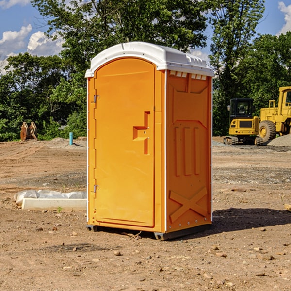 how often are the portable toilets cleaned and serviced during a rental period in Coral